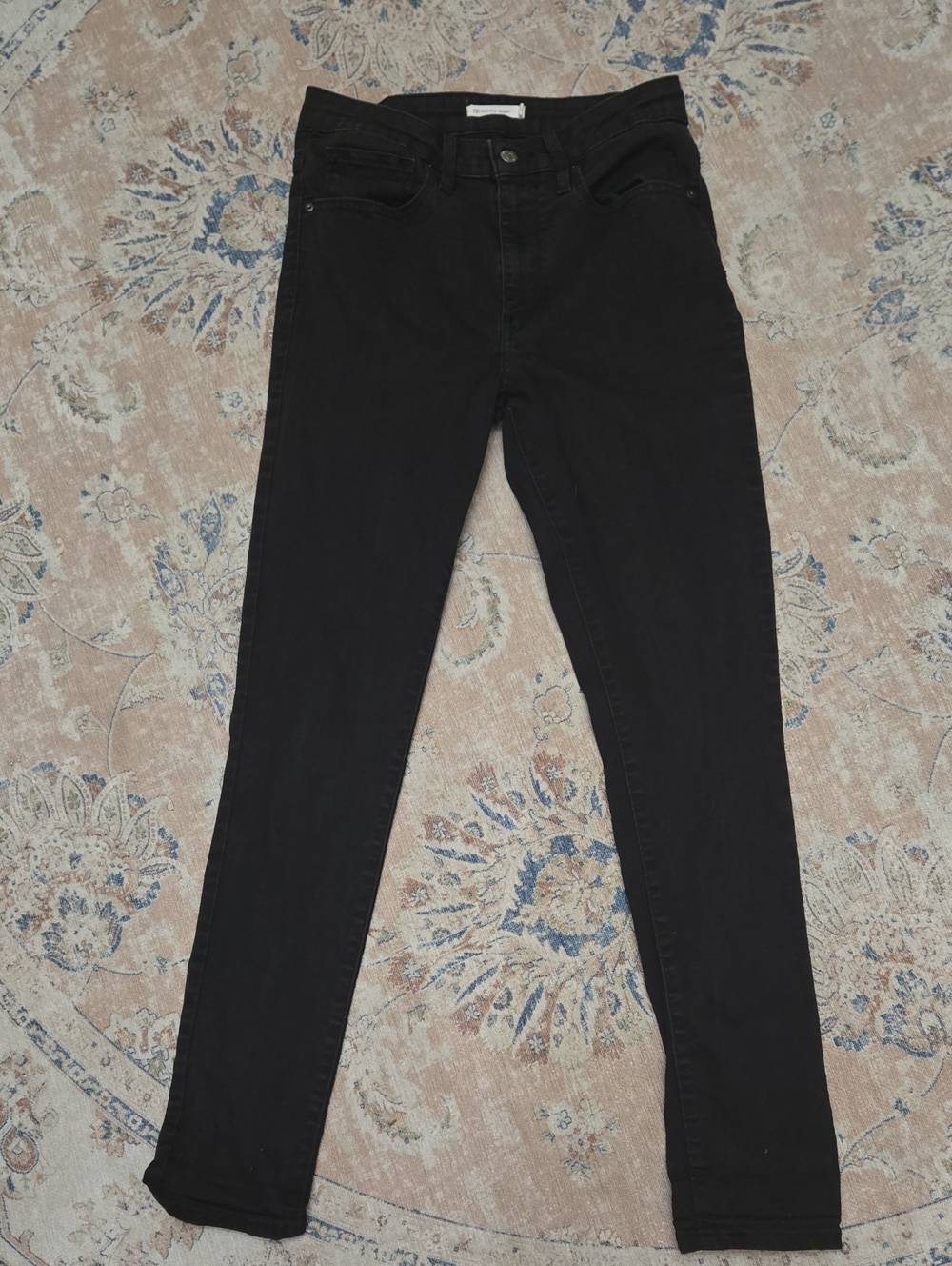 Levi's 721 Black High Rise Skinny Jeans Stretch Classic 5 Pocket Size 30 EUC